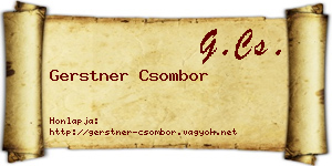 Gerstner Csombor névjegykártya